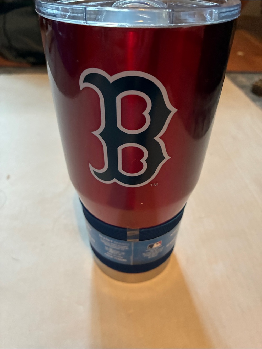 MLB Red Travel Tumbler with Team B Logo NWT